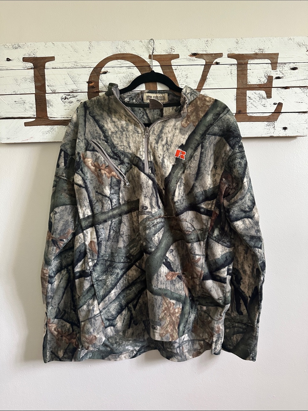 Performance Camo Quarter-Zip Fleece Jacket - Russell Outdoors